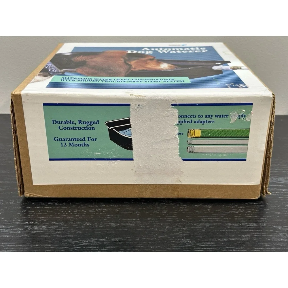 Vintage 1995 Automatic Dog Waterer Bowl Farm Kennel Hose Hookup‎ Pet SEALED